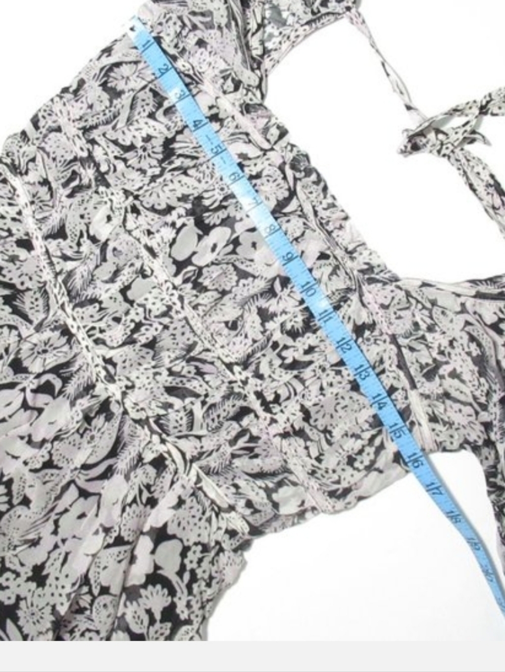 Anthropologie Squareneck Smocked Midi Dress Size S - Picture 7 of 12